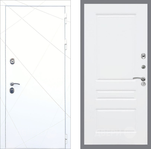 Входная металлическая Дверь Рекс (REX) 13 Силк Сноу FL-243 Силк Сноу в Котельниках