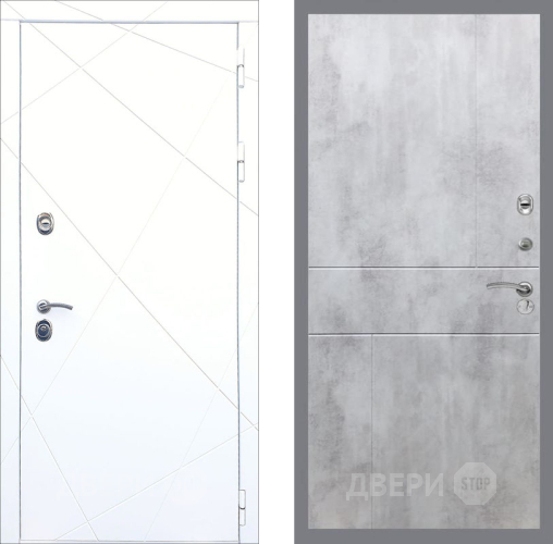 Входная металлическая Дверь Рекс (REX) 13 Силк Сноу FL-290 Бетон светлый в Котельниках