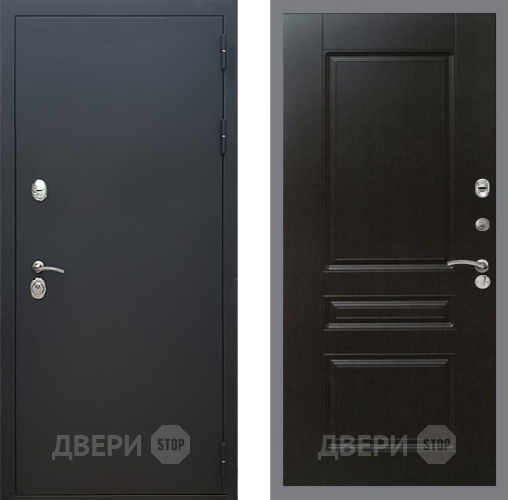 Входная металлическая Дверь Рекс (REX) 5 Черный Муар FL-243 Венге в Котельниках