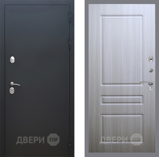 Входная металлическая Дверь Рекс (REX) 5 Черный Муар FL-243 Сандал белый в Котельниках