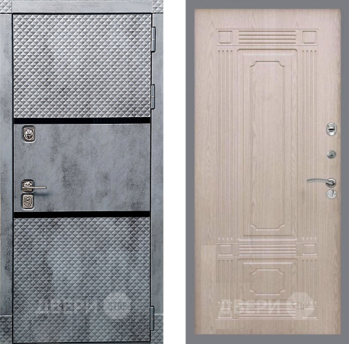 Входная металлическая Дверь Рекс (REX) 15 Бетон Темный FL-2 Беленый дуб в Котельниках