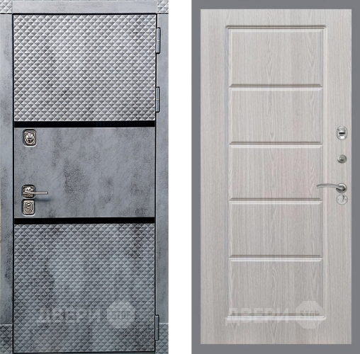 Входная металлическая Дверь Рекс (REX) 15 Бетон Темный FL-39 Беленый дуб в Котельниках