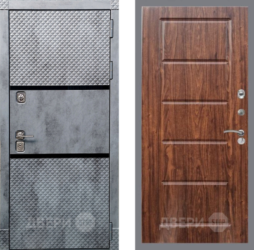 Дверь Рекс (REX) 15 Бетон Темный FL-39 орех тисненый в Котельниках