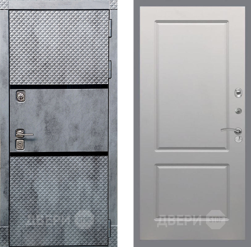 Входная металлическая Дверь Рекс (REX) 15 Бетон Темный FL-117 Грей софт в Котельниках