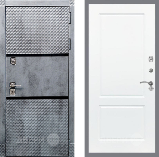 Входная металлическая Дверь Рекс (REX) 15 Бетон Темный FL-117 Силк Сноу в Котельниках