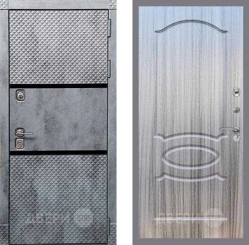 Входная металлическая Дверь Рекс (REX) 15 Бетон Темный FL-128 Сандал грей в Котельниках