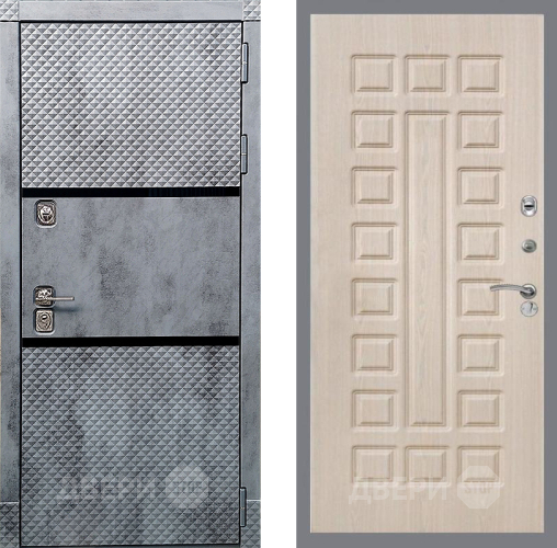 Входная металлическая Дверь Рекс (REX) 15 Бетон Темный FL-183 Беленый дуб в Котельниках