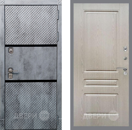 Входная металлическая Дверь Рекс (REX) 15 Бетон Темный FL-243 Беленый дуб в Котельниках