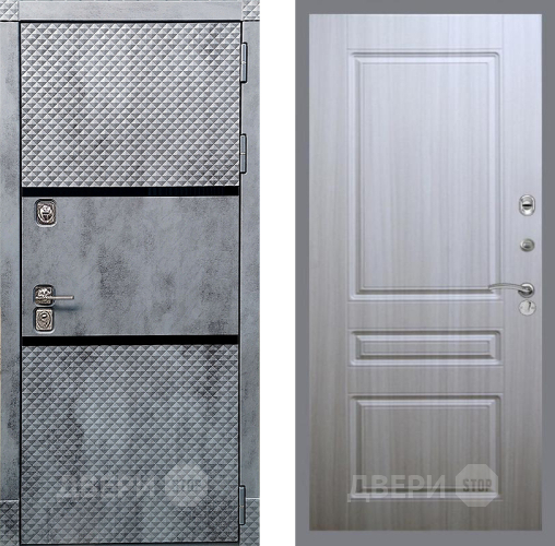 Входная металлическая Дверь Рекс (REX) 15 Бетон Темный FL-243 Сандал белый в Котельниках