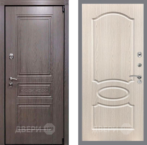 Входная металлическая Дверь Рекс (REX) Премиум-S FL-128 Беленый дуб в Котельниках