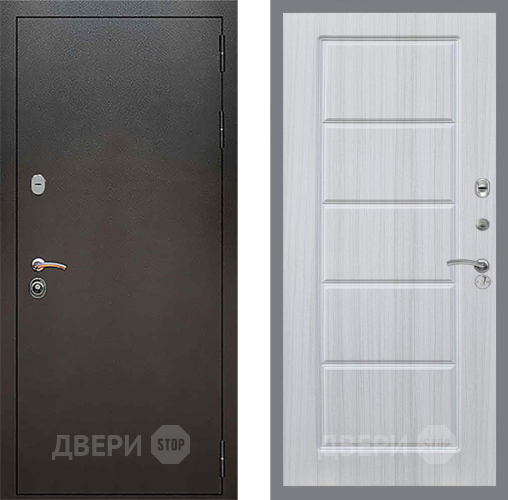 Входная металлическая Дверь Рекс (REX) 5 Серебро Антик FL-39 Сандал белый в Котельниках