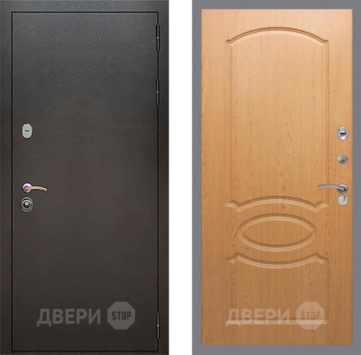 Входная металлическая Дверь Рекс (REX) 5 Серебро Антик FL-128 Дуб в Котельниках