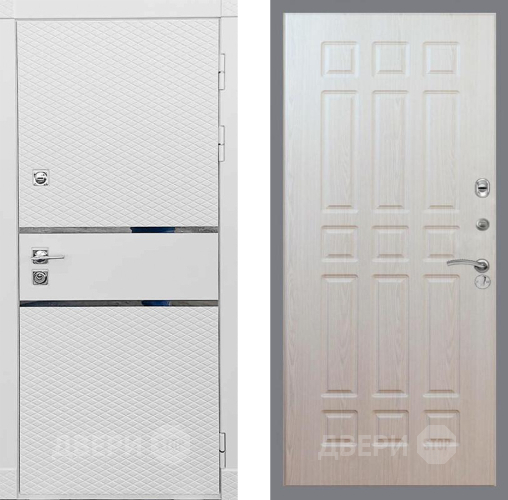 Входная металлическая Дверь Рекс (REX) 15 Силк Сноу FL-33 Беленый дуб в Котельниках