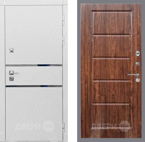 Входная металлическая Дверь Рекс (REX) 15 Силк Сноу FL-39 орех тисненый в Котельниках