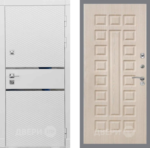 Входная металлическая Дверь Рекс (REX) 15 Силк Сноу FL-183 Беленый дуб в Котельниках