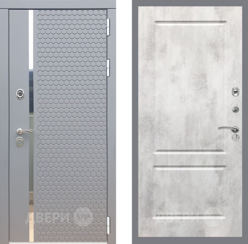 Входная металлическая Дверь Рекс (REX) 24 FL-117 Бетон светлый в Котельниках
