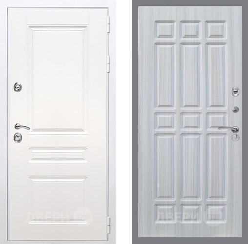 Входная металлическая Дверь Рекс (REX) Премиум-н Силк Сноу FL-33 Сандал белый в Котельниках