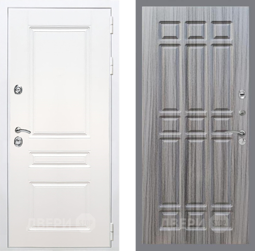 Входная металлическая Дверь Рекс (REX) Премиум-н Силк Сноу FL-33 Сандал грей в Котельниках