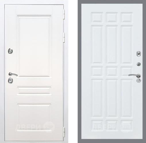 Входная металлическая Дверь Рекс (REX) Премиум-н Силк Сноу FL-33 Силк Сноу в Котельниках