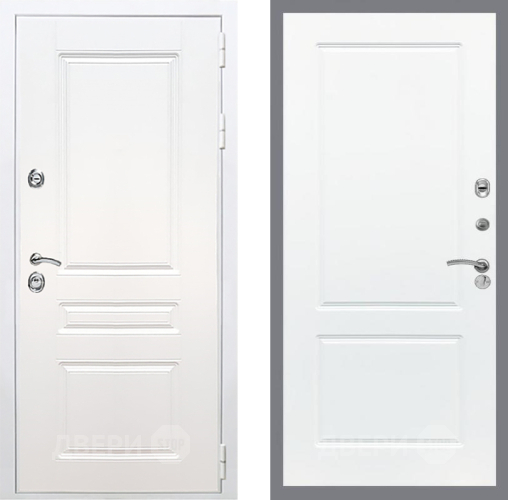 Входная металлическая Дверь Рекс (REX) Премиум-н Силк Сноу FL-117 Силк Сноу в Котельниках