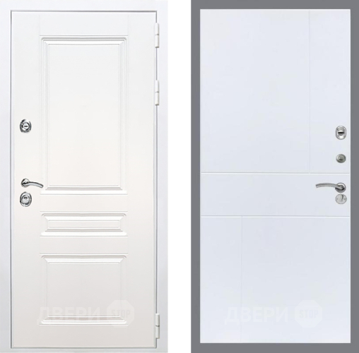 Входная металлическая Дверь Рекс (REX) Премиум-н Силк Сноу FL-290 Силк Сноу в Котельниках