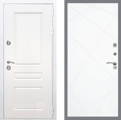 Входная металлическая Дверь Рекс (REX) Премиум-н Силк Сноу FL-291 Силк Сноу в Котельниках