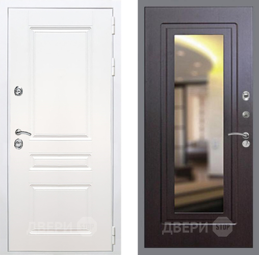 Входная металлическая Дверь Рекс (REX) Премиум-н Силк Сноу FLZ-120 Венге в Котельниках