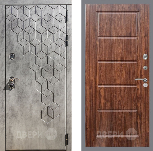 Входная металлическая Дверь Рекс (REX) 23 FL-39 орех тисненый в Котельниках