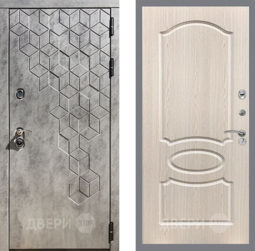 Входная металлическая Дверь Рекс (REX) 23 FL-128 Беленый дуб в Котельниках