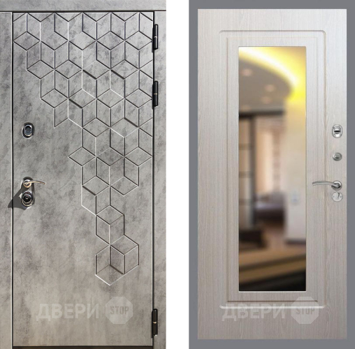 Входная металлическая Дверь Рекс (REX) 23 FLZ-120 Беленый дуб в Котельниках