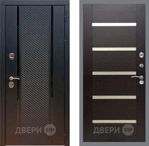 Дверь Рекс (REX) 25 СБ-14 стекло белое венге поперечный в Котельниках