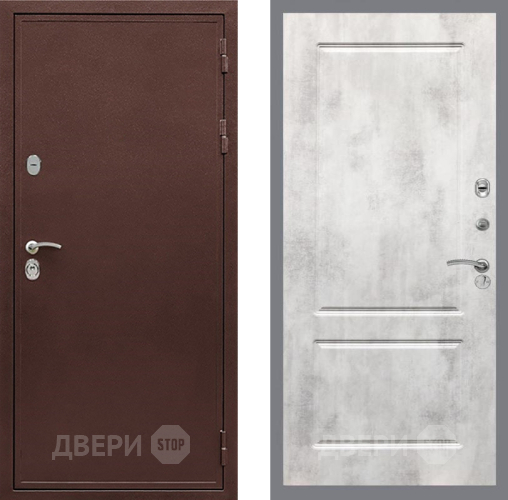 Входная металлическая Дверь Рекс (REX) 5 металл 3 мм FL-117 Бетон светлый в Котельниках