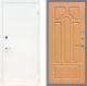 Входная металлическая Дверь Рекс (REX) 1А Белая шагрень FL-58 Дуб в Котельниках