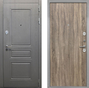 Дверь Интекрон (INTECRON) Брайтон Графит Гладкая Дуб турин 860х2050 мм